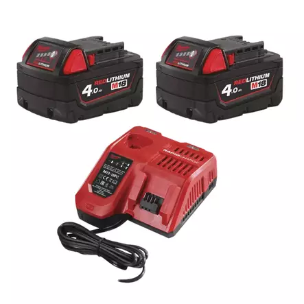 Milwaukee M18 B4 akku + laturipaketti - Akut - MWNRG402 - 1